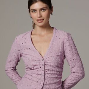 Maeve Texture Eyelet Top - NWT